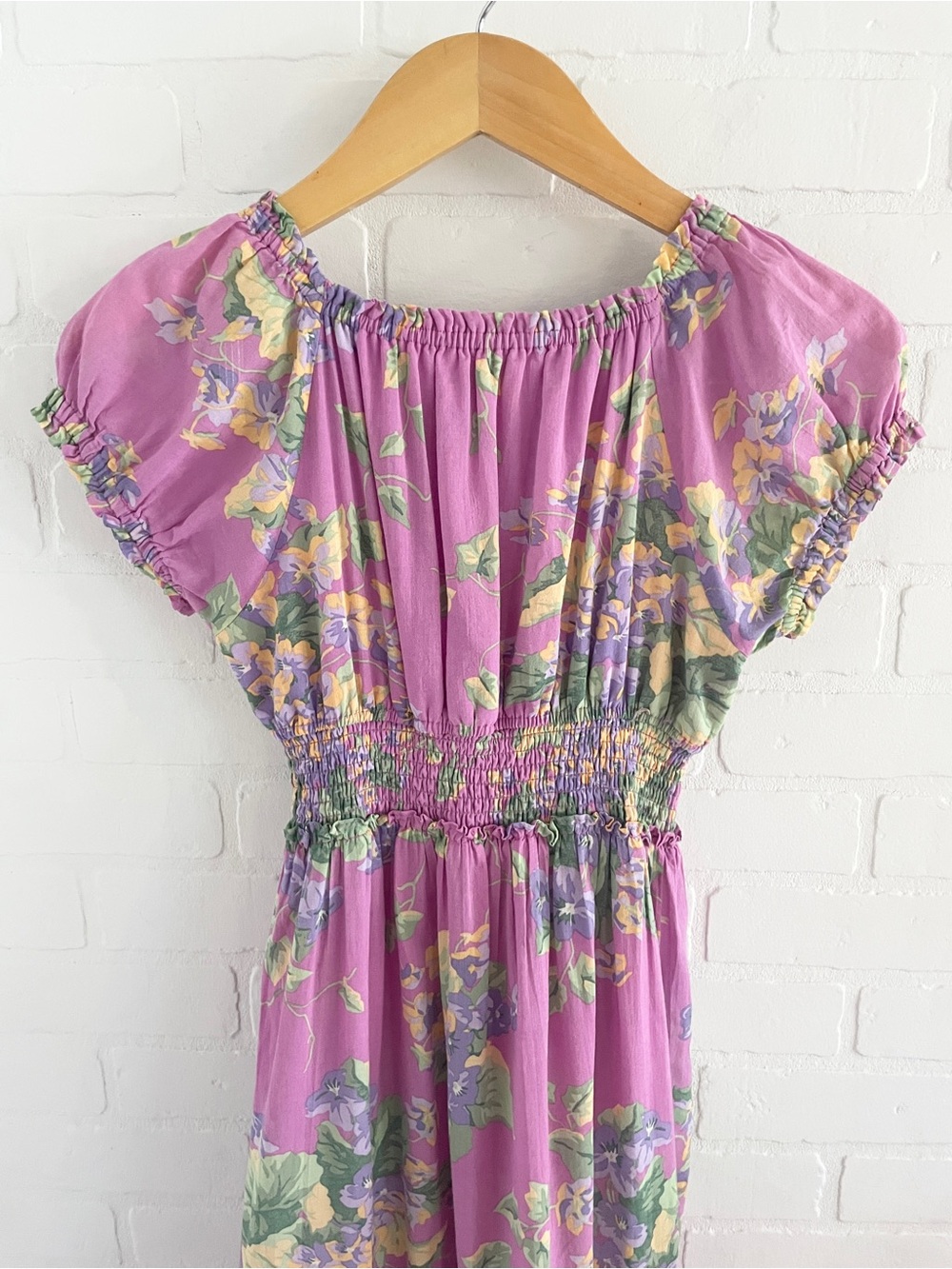 Betsey Johnson Archive 90s Prairie Cotton Smocked Midi Dress Collector Sz S - Picture 12 of 16